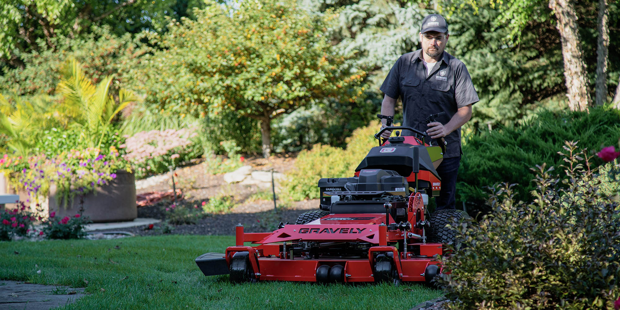 Image of Walk-behind lawn tractor