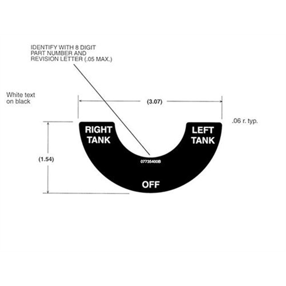 Gravely Zero Turn Mower Decal, Fuel