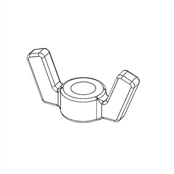 Nut-wing .375-16 Zcc