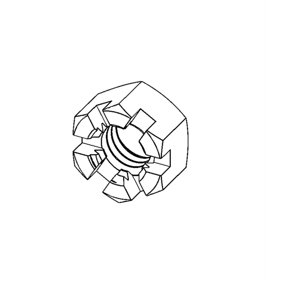 Gravely Sno-thro And Lawn Mower Slotted Nut