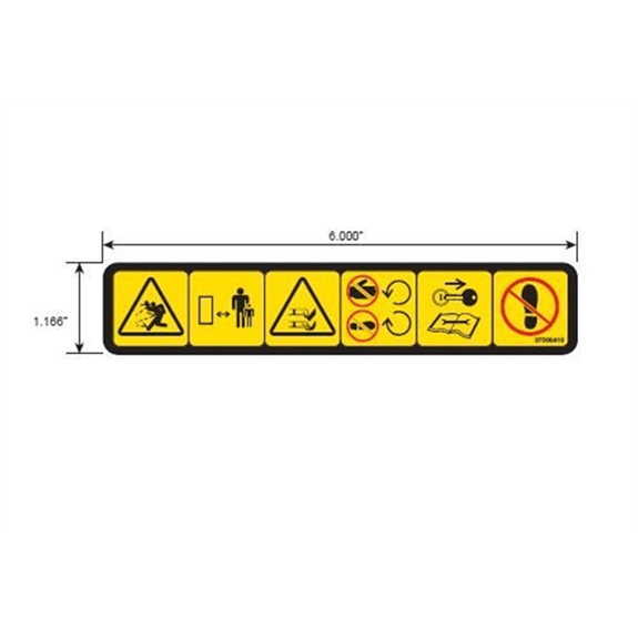 Decal, Deck Safety Decal, Deck Safety