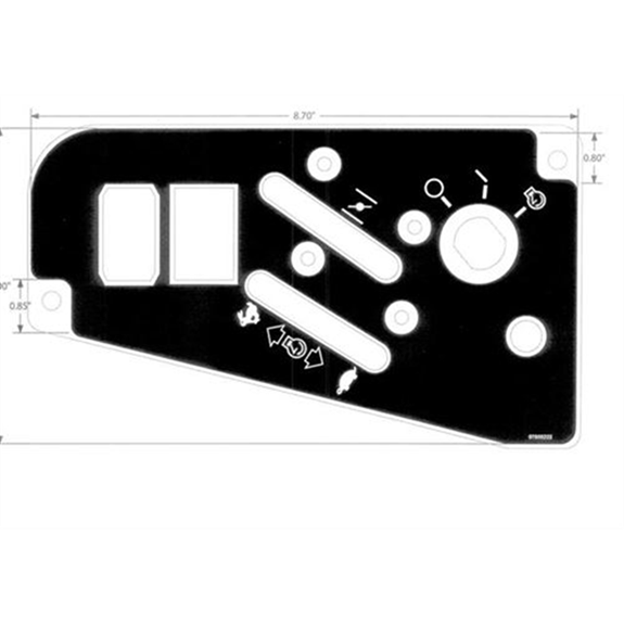Gravely  Zero Turn Mower Decal, Control Panel