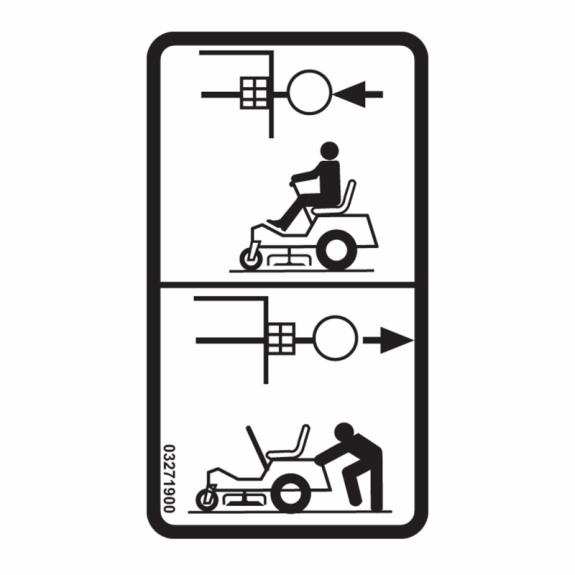 Gravely Lawn Mower Decal, Transmission Disconnect