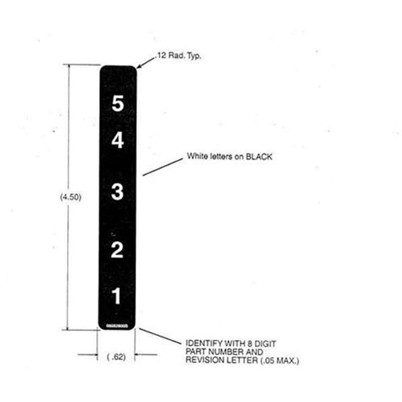 Gravely Lawn Tractor Decal-indicator 5 Position